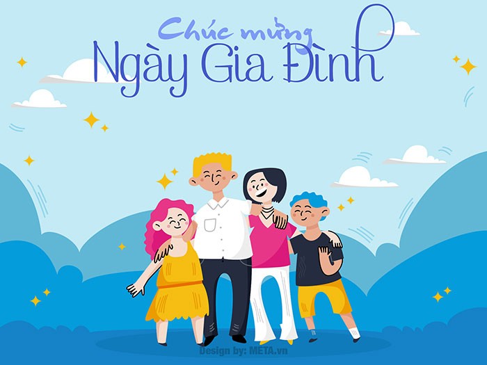 Mẫu thiệp chúc mừng Ngày Gia Đình Việt Nam ý nghĩa