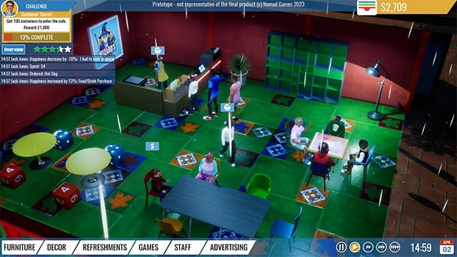 Cung cấp cho khách hàng trải nghiệm đồ ăn uống và chơi board game cực vui