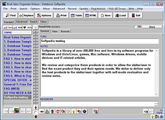 Boat Sales Organizer Deluxe