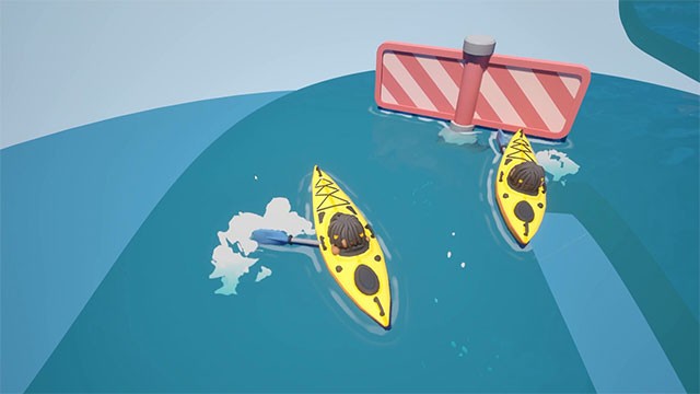 Chèo thuyền vượt chướng ngại vật dựa trên cơ chế vật lý thực