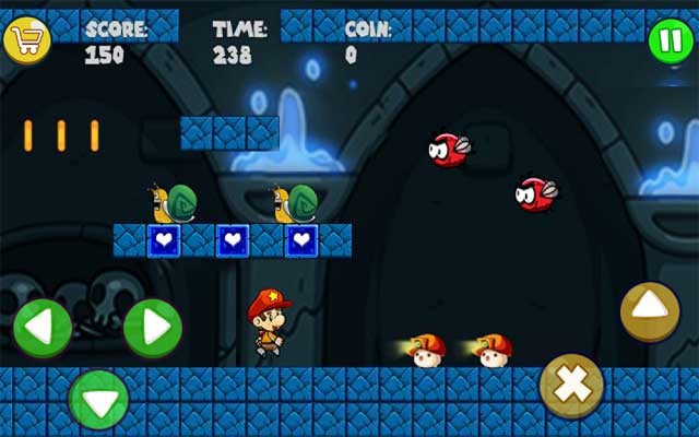 Giúp chàng nấm lùn Bob vượt qua mọi thử thách và đánh bại quái vật trong Bob's World for Android