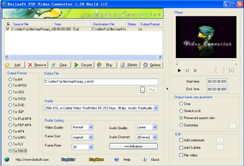 Boilsoft PSP Video Converter