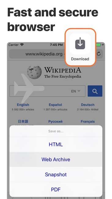 Giao diện Bolt Browser and Documents cho iOS