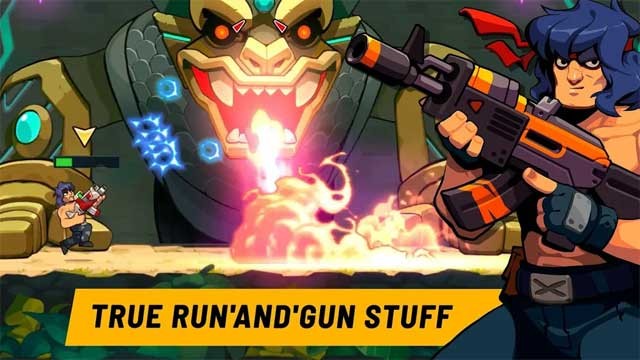 Lối chơi Run'n'gun cổ điển, kết hợp giữa game chạy bất tận và game bắn súng nhịp độ nhanh