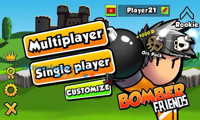 Giao diện game Bomber Friends