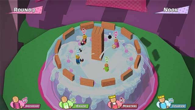 Cùng 3 người bạn khác tranh tài trong các trận chiến vui nhộn