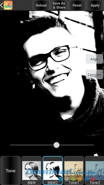 Bonfire Photo Editor Pro gồm nhiều bộ lọc ảnh đơn giản