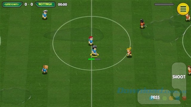 Giao diện thi đấu trong game Bóng đá Kungfu