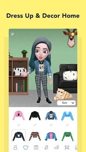 Chọn quần áo cho nhân vật và trang trí nhà