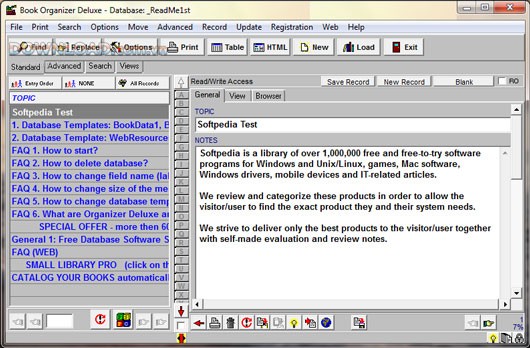 Book Organizer Deluxe