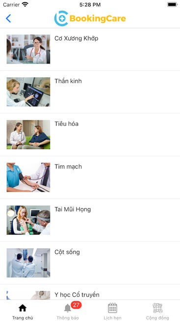 Hỗ trợ đặt lịch khám đa khoa