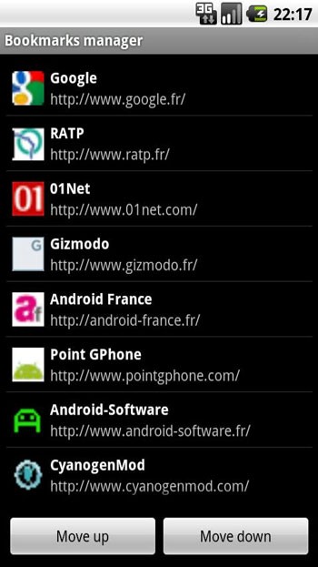 Bookmarks Manager For Android