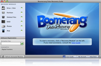 Boomerang Data Recovery for Mac