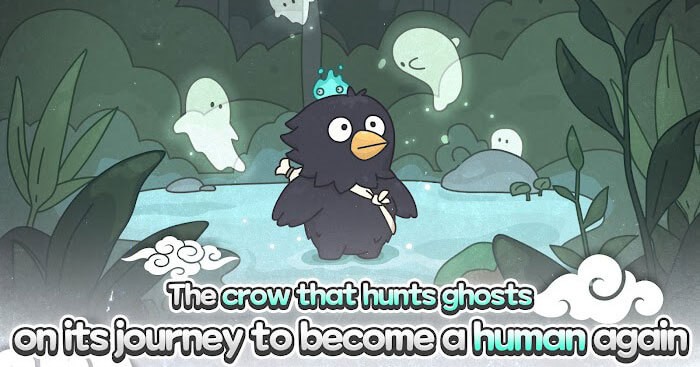 Bạn trong vai con quạ, trả thù các hồn ma và tìm kiếm cơ hội trở lại thành người trong game Boori's Spooky Tales