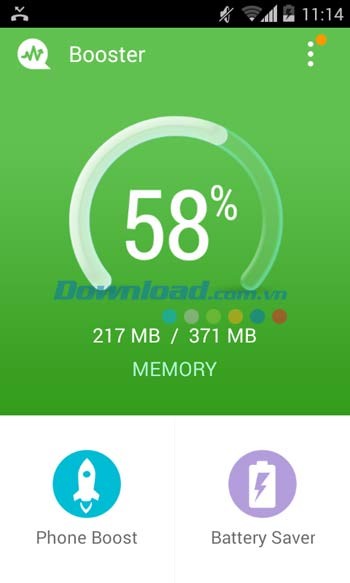 Booster giúp giải phóng bộ nhớ