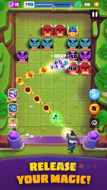 Giao diện game Bounzy cho iOS