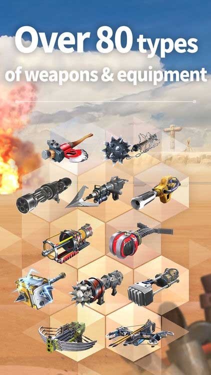 Sử dụng hơn 80 loại vũ khí và trang bị để tiêu diệt kẻ thù