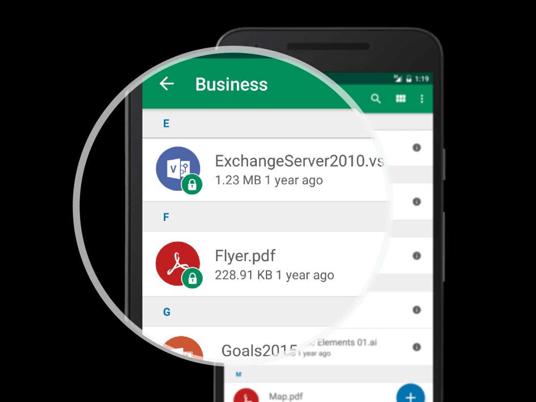Boxcryptor duyệt file Android