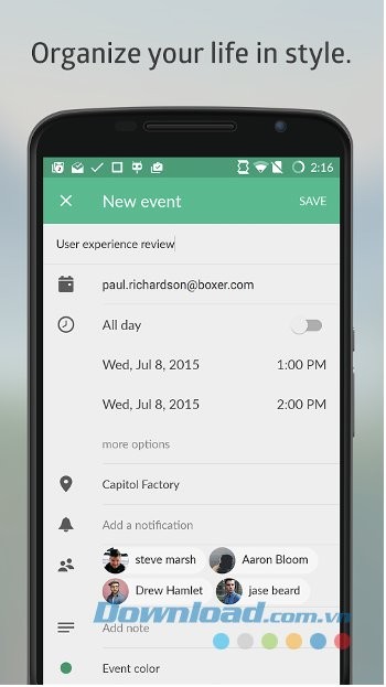 Tổ chức công việc hiệu quả hơn với Boxer Calendar