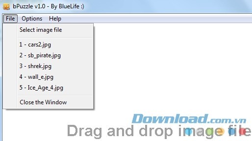 Lựa chọn nhiều mảnh ghép xếp hình thú vị trên bPuzzle