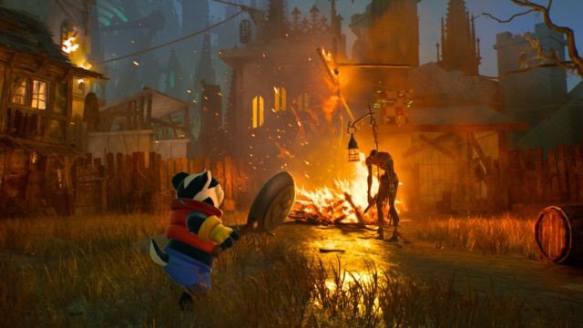 Dùng chiếc chảo rán để chiến đấu với kẻ thù và tiếp tục khám phá thế giới game