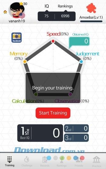 Giao diện ứng dụng Brain Maker