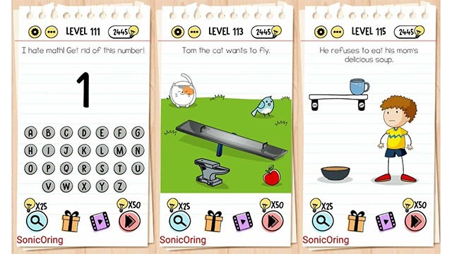 Sử dụng tư duy logic và sự sáng tạo khi giải đố trong Brain Test