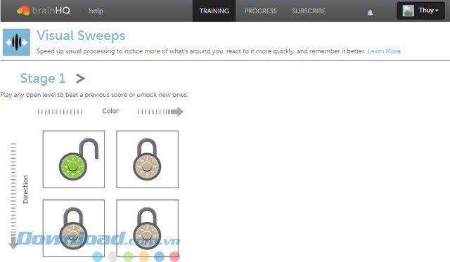 Bước lên các level với mức độ khó hơn