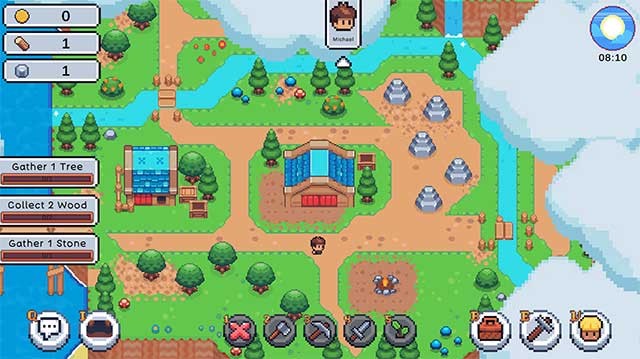 Brave Village là game quản lý ngôi làng đồ họa Pixel dễ thương