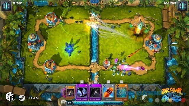 Sử dụng nhiều thẻ bài có tác dụng khác nhau trong game chiến thuật mới miễn phí Brawl of Ages cho máy tính, Mac và Linux