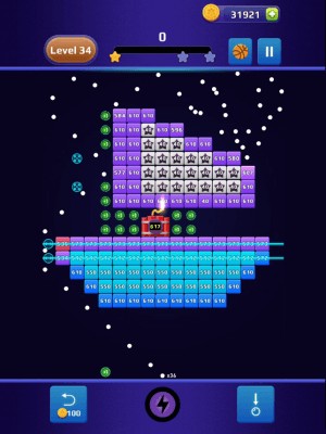 Phá vỡ các viên gạch màu sắc được đánh số