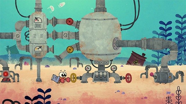 Giải các câu đố và chơi mini-game để tiến bộ trong Broken Shell