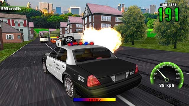 Đuổi theo, đâm, xô xát và tiêu diệt kẻ thù bằng chiếc xe cảnh sát của bạn