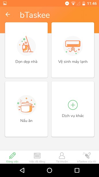 Các dịch vụ giúp việc
