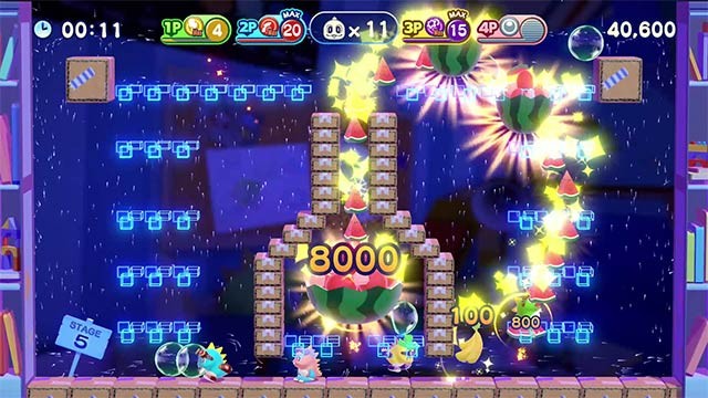 Bản remake này cho phép người chơi tự thiết kế level bắn bóng rồi chia sẻ với cộng đồng Bubble Bobble 4 Friends