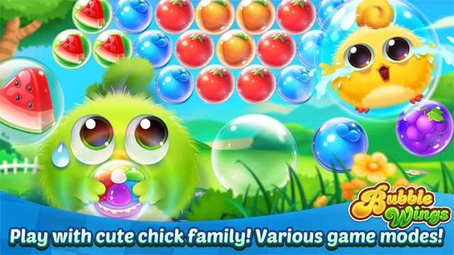 Chơi nổ bóng cùng gia đình gà đáng yêu trong Bubble Wings for Android