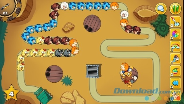 Game hành động giải đố kiểu bắn bóng match 3 thú vị