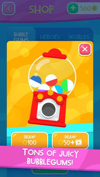 Khám phá mọi loại kẹo cao su trong BubbleGum Hero