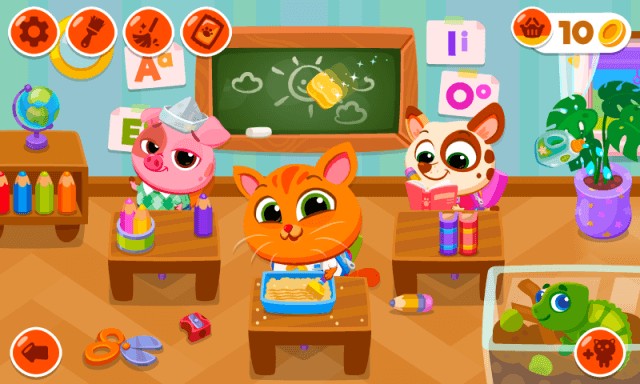 Khám phá trường học vui vẻ của các bạn động vật trong game Bubbu School