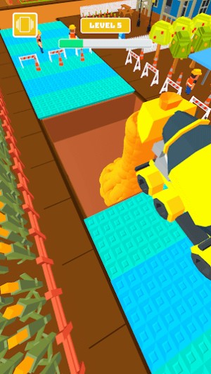 Trải nghiệm công việc làm đường trong game Build Roads