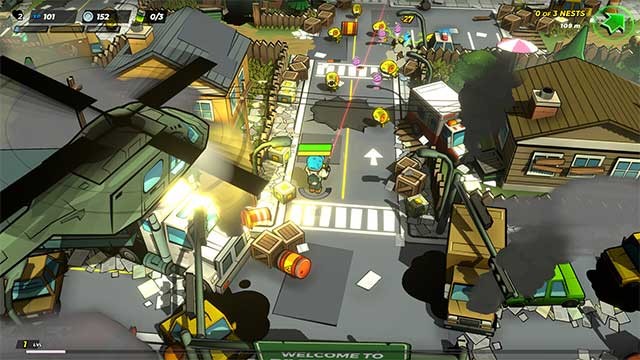 Bullets & Brains là game bắn zombie góc nhìn từ trên xuống