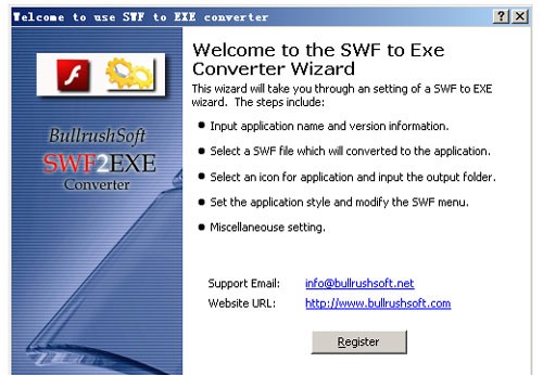 BullrushSoft SWF to EXE Converter