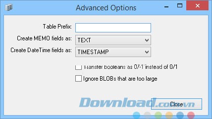 Lựa chọn nâng cao