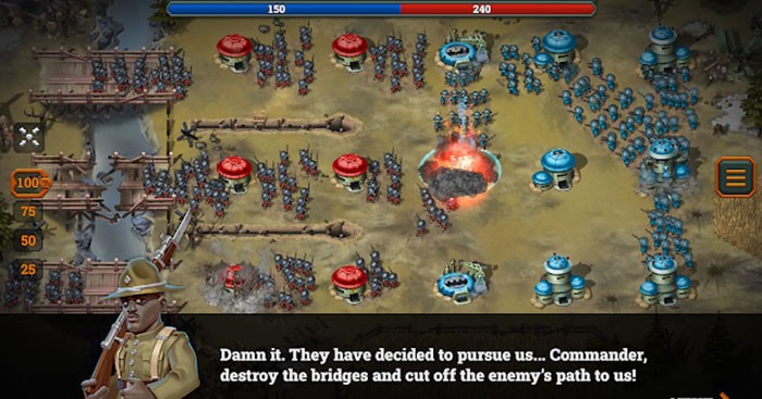 Đối đầu với kẻ thù trong trận đánh chiến lược thời gian thực