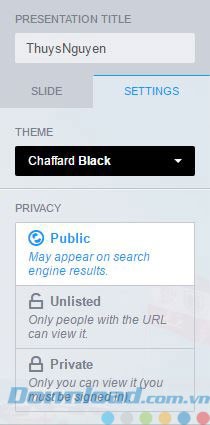 Lựa chọn cài đặt ứng dụng