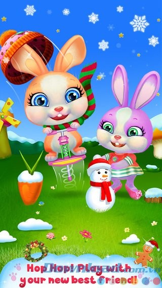 Chơi đùa cùng thỏ xinh