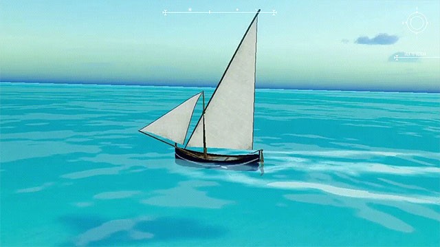 Thám hiểm đại dương và các di tích, đền đài cổ xưa trong khi chơi Bura: The Way the Wind Blows