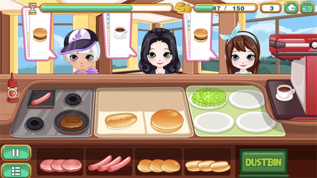 Burger Hotdog Shop Simulator là game nấu ăn vui cho trẻ em, bạn gái