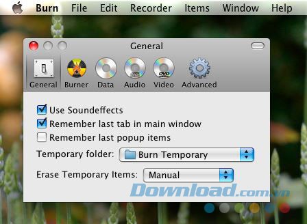Một số lựa chọn cài đặt