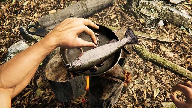Học các sống sót một mình hoặc hợp tác với bạn bè trong Bushcraft Sim